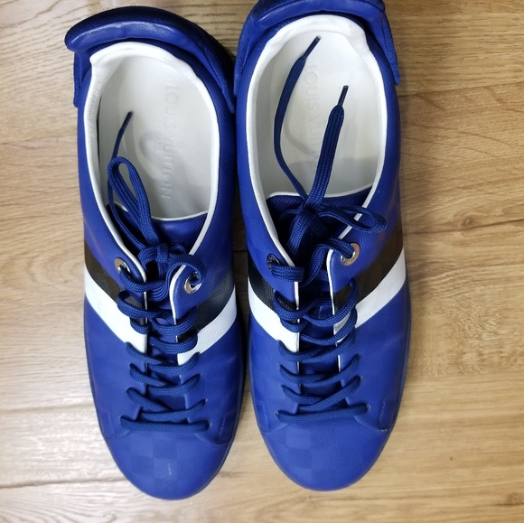 LOUIS VUITTON BLUE FRONTROW SNEAKERS - Picture 1 of 6
